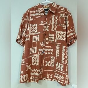 Quiksilver Waterman Collection Hawaiian Izu Island Short Sleeve Button Up Shirt